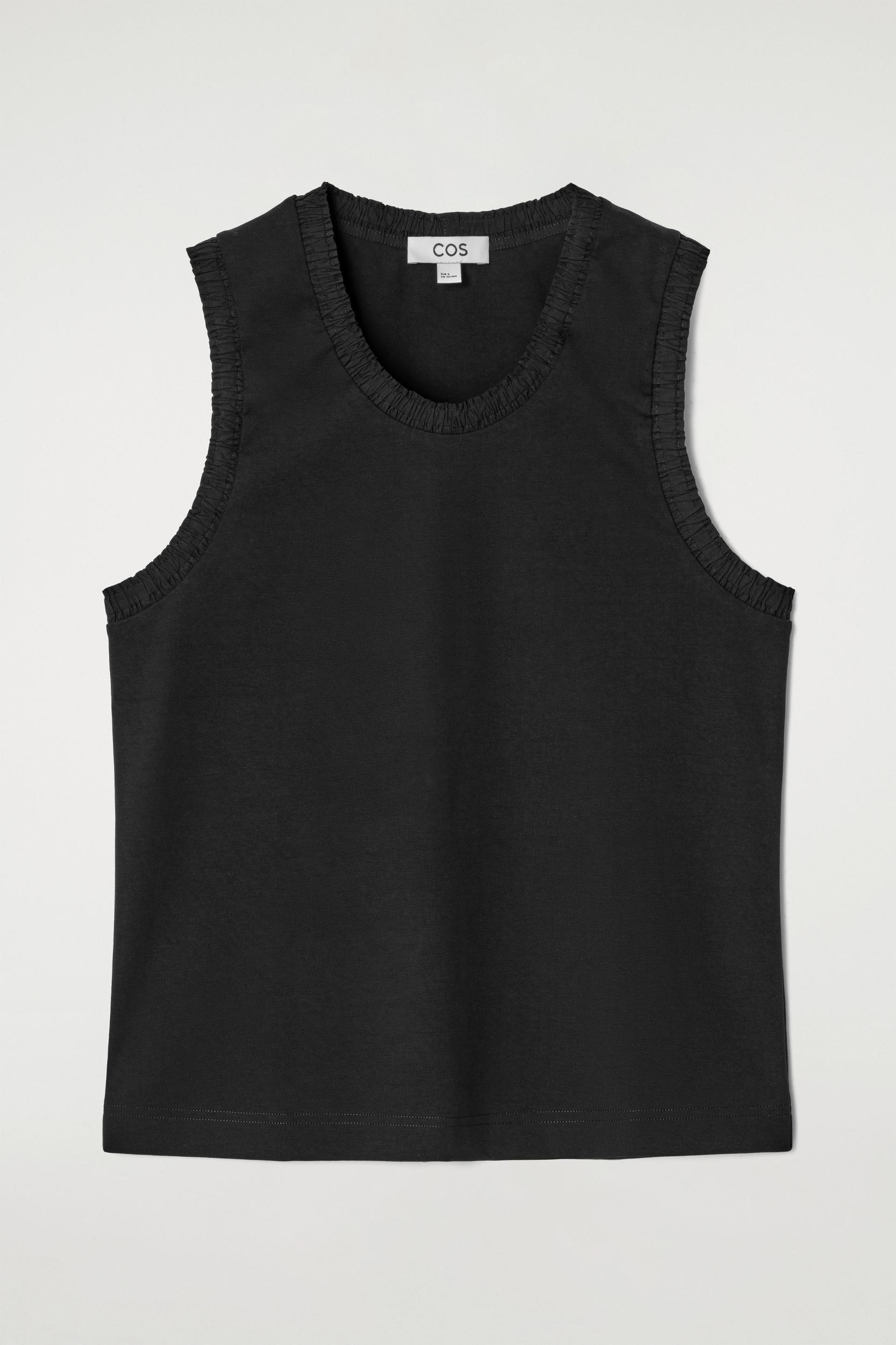 GATHERED COTTON TANK TOP Product Image
