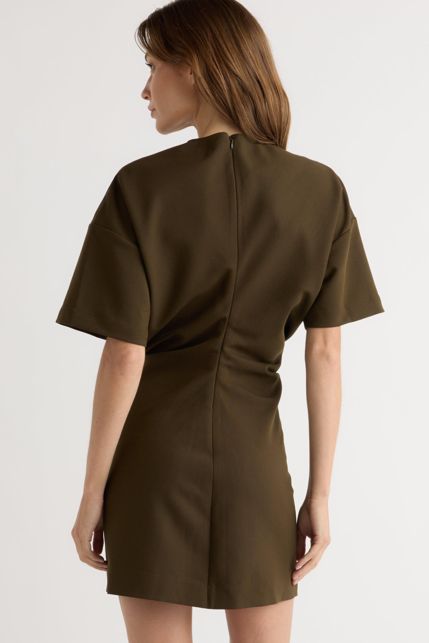 Fiore Ruched V-Neck Mini Dress Product Image