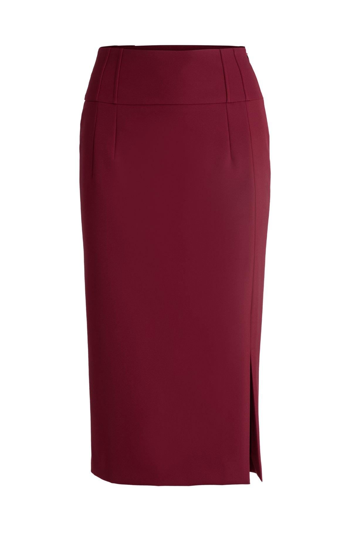 Extra-slim-fit pencil skirt with pleat details Product Image