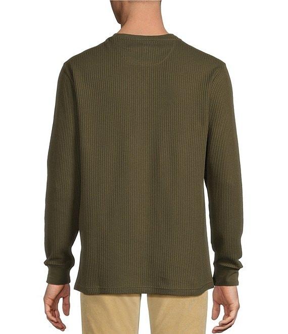 Cremieux Premium Denim Solid Long Sleeve Henley Shirt Product Image