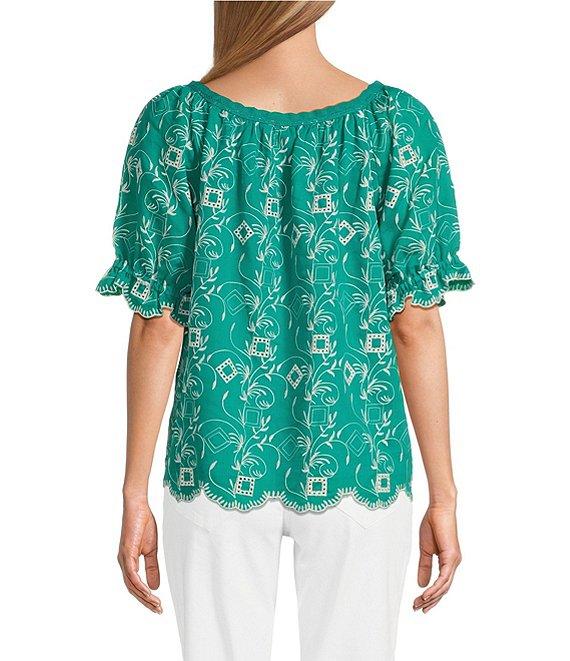 Nurture Woven Square Neck Puff Short Sleeve Top Product Image