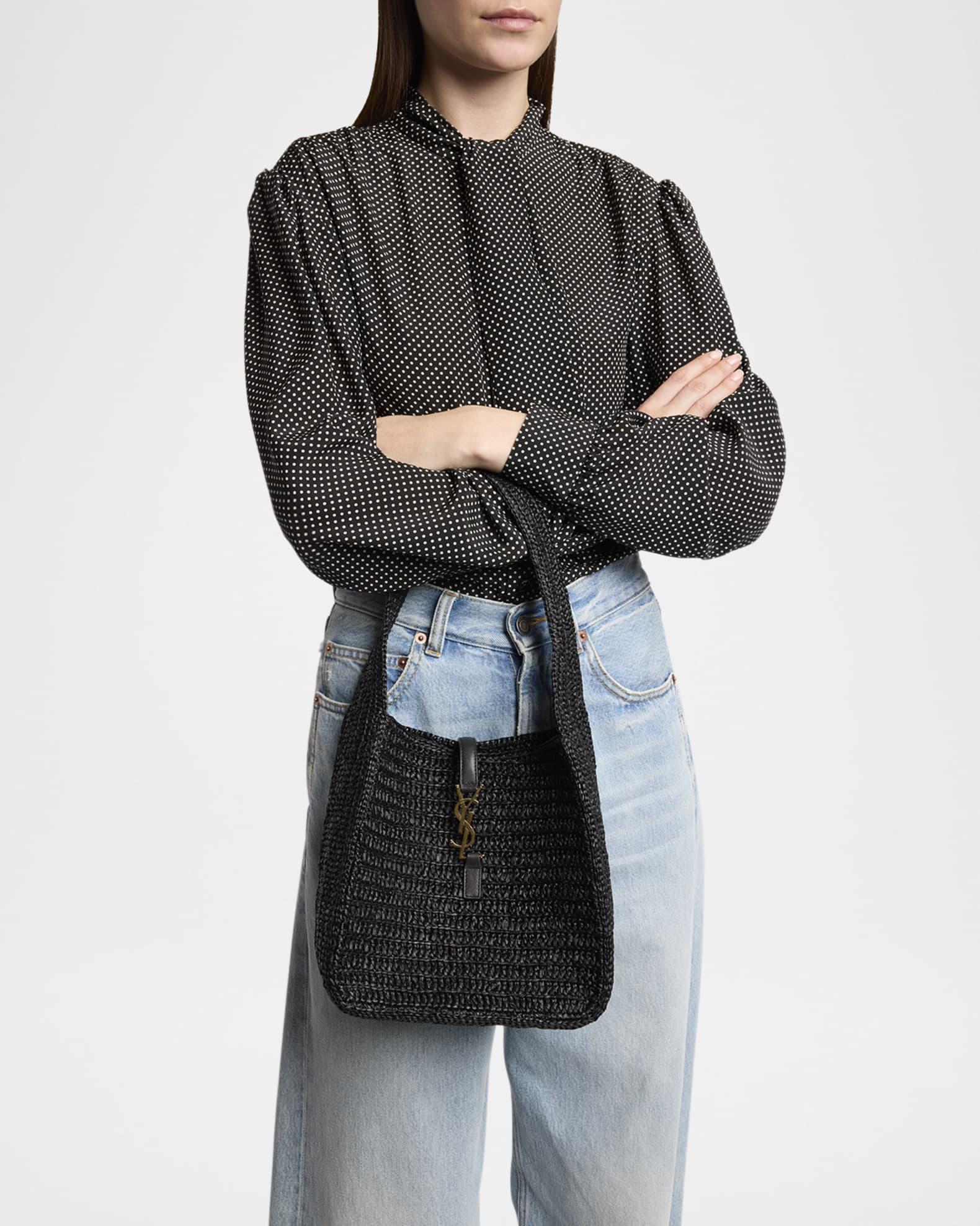 Le 5 A 7 Small YSL Hobo Bag in Raffia  Product Image