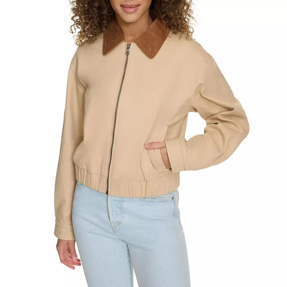Women's Levi's® Corduroy Collar Shrunken Bomber Jacket, Size: Medium Product Image