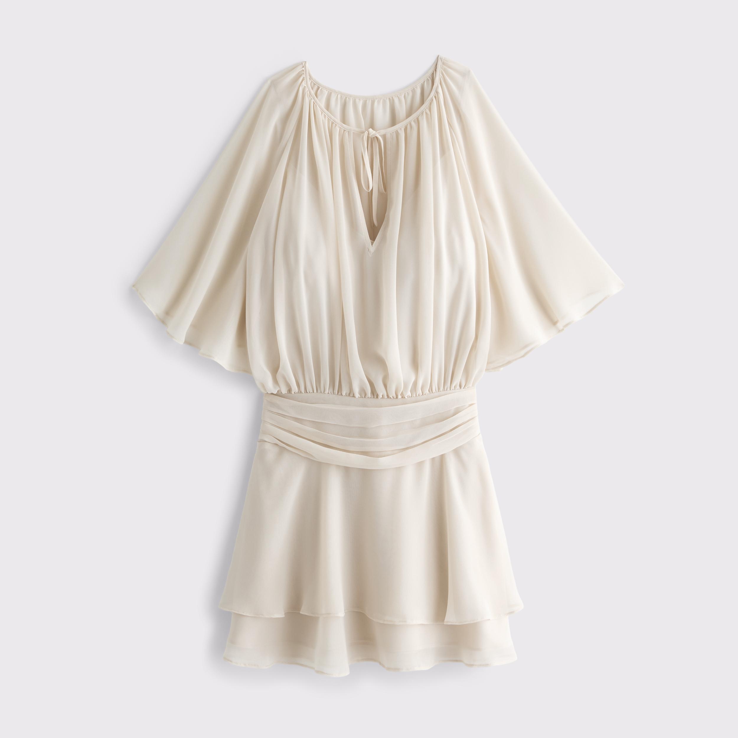 Angel Sleeve Sheer Mini Dress Product Image
