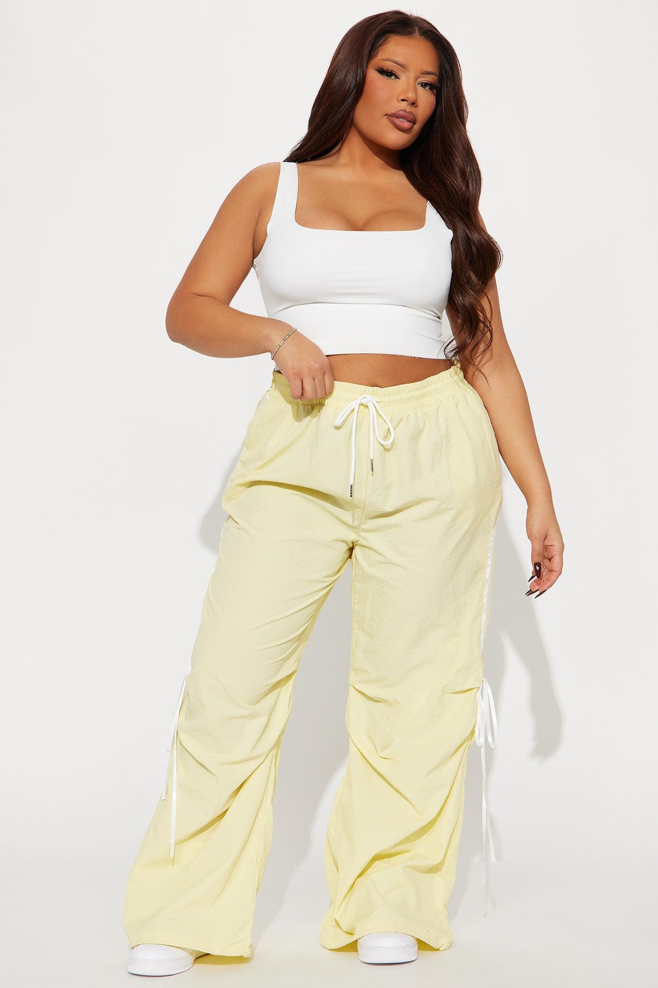 Jennifer Windbreaker Track Pant - Butter Yellow Product Image