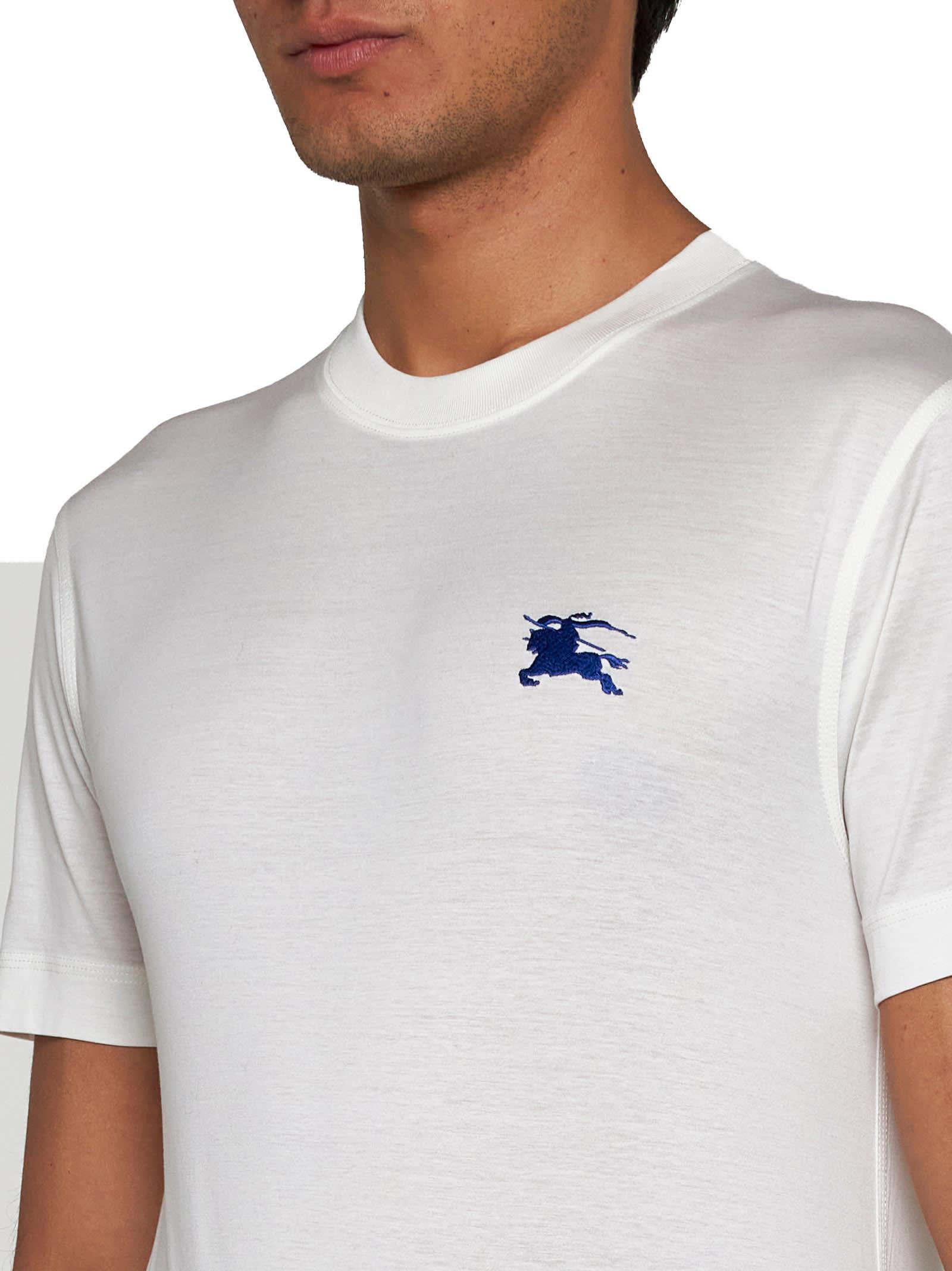 White Embroidered T-Shirt Product Image