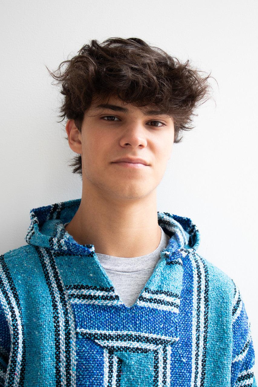 Lightweight Turquoise Baja Hoodie Product Image