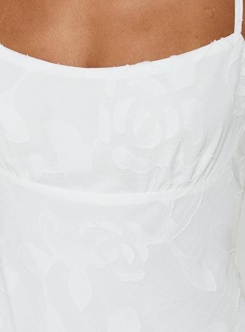 Avienna Maxi Dress White Burnout Product Image