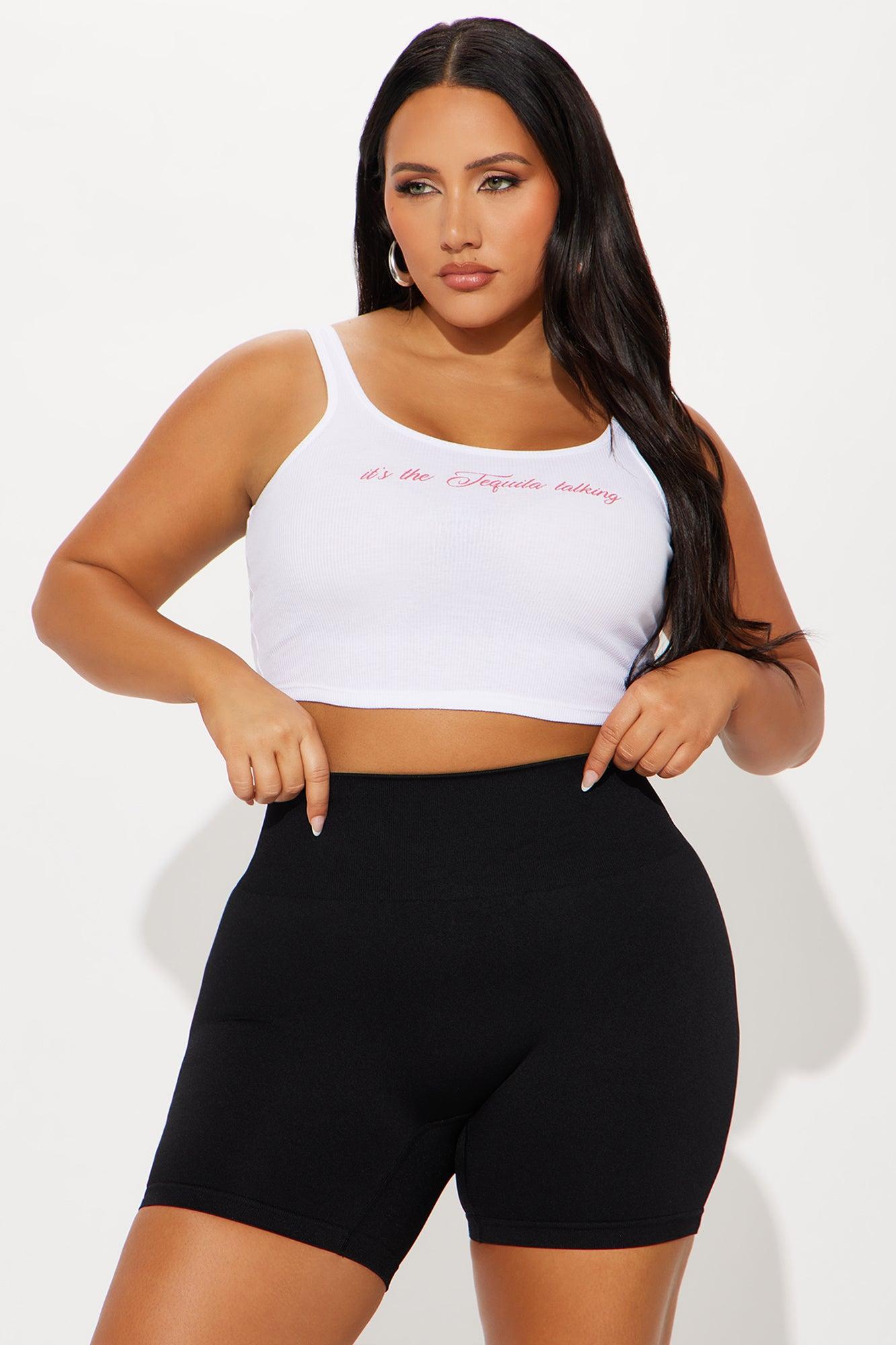 It's The Tequila Talking Ribbed Tank Top - White Female Product Image