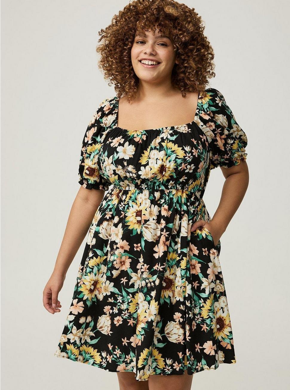 Mini Puff-Sleeve Dress Product Image