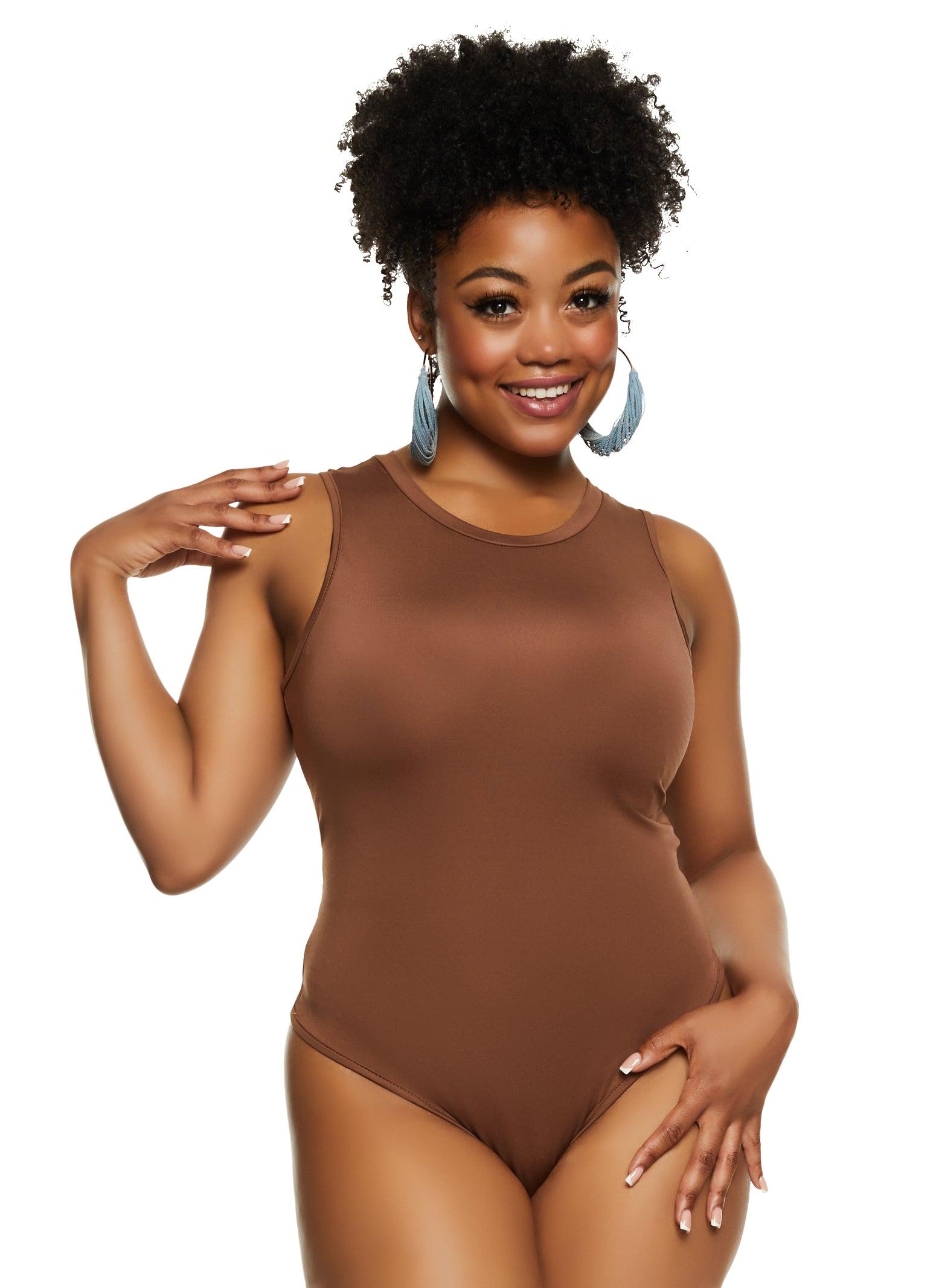 Womens Plus Size Daisy Tank Bodysuit Product Image