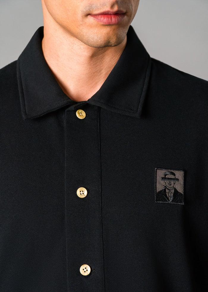 Pique Polo Black Product Image