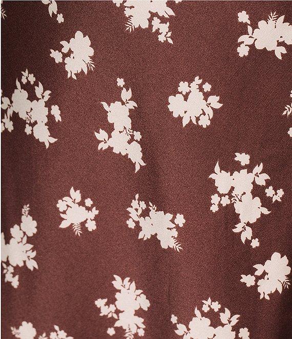 B. Darlin Spaghetti Strap Ditsy Floral Printed Satin Midi Dress Product Image