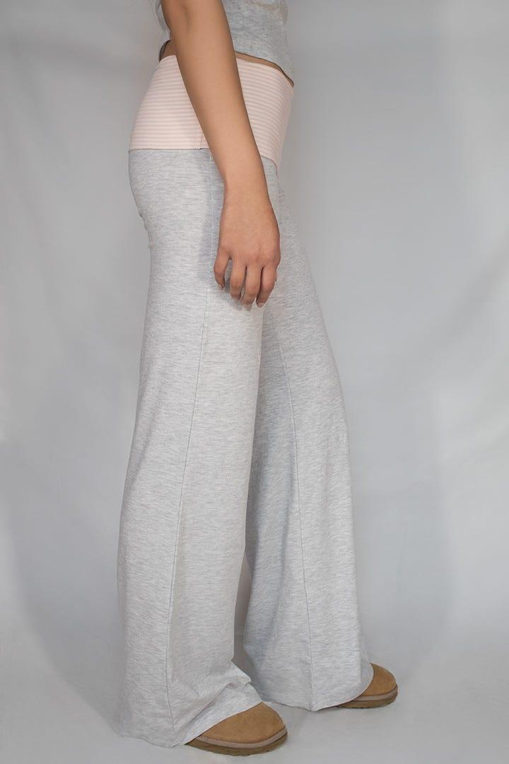 Wide-leg pants with cuffs Product Image