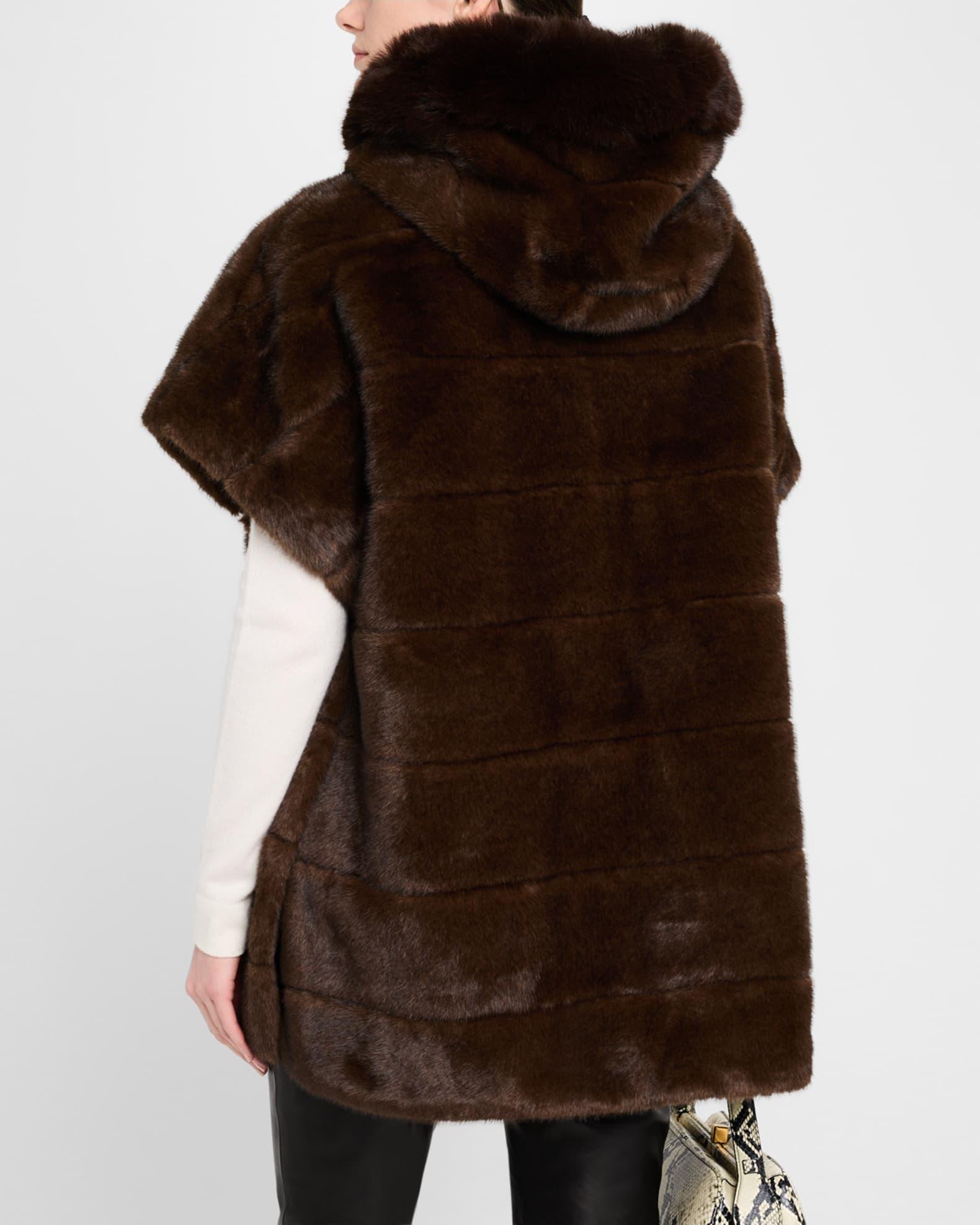 The Gloria Faux Fur Short Sleeve Vest Product Image