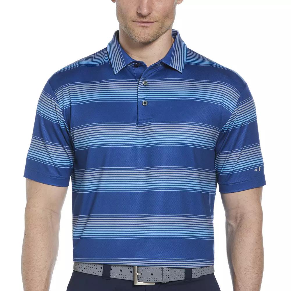 Men's Grand Slam Multi Stripe Printed Short Sleeve Golf Polo,  Product Image