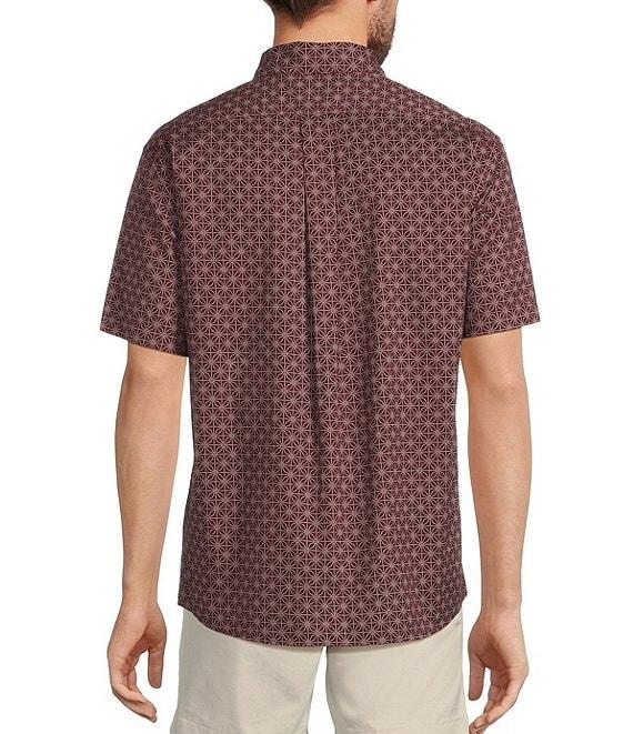 Roundtree & Yorke Short Sleeve Slub Dot Tile Sport Shirt Product Image
