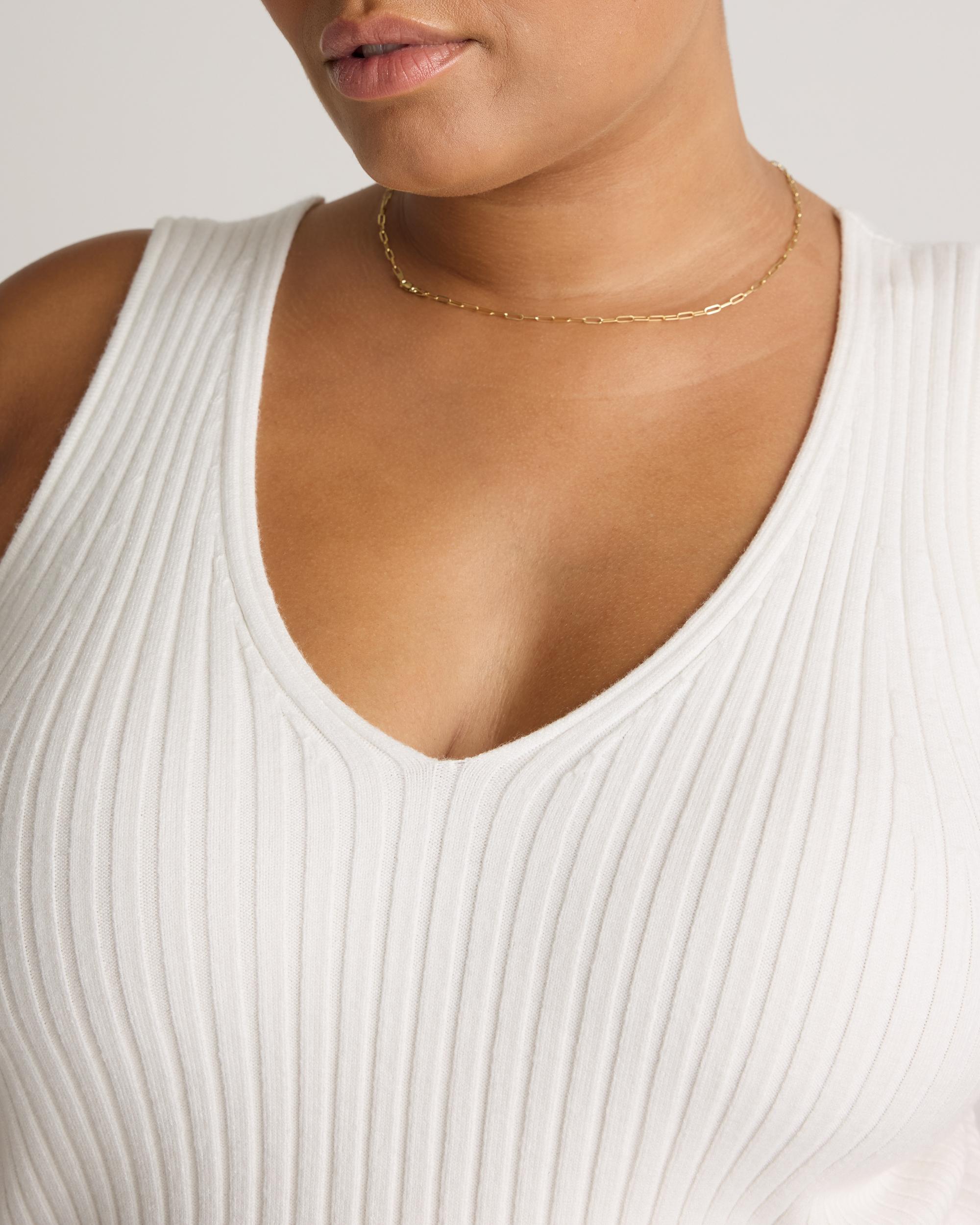 Quince | Women's Eco-Knit Cropped Sweater Tank Top Lenzing Modal Product Image