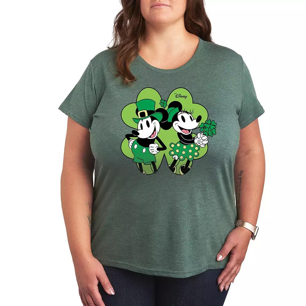 Disney's Mickey & Minnie Mouse Plus Shamrock Graphic Tee, Women's,  Product Image