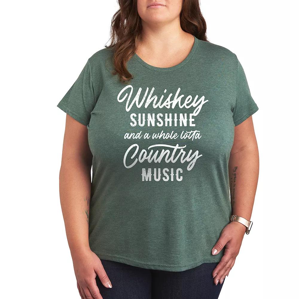 Plus Whiskey Sunshine Country Music Graphic Tee, Women's,  Product Image