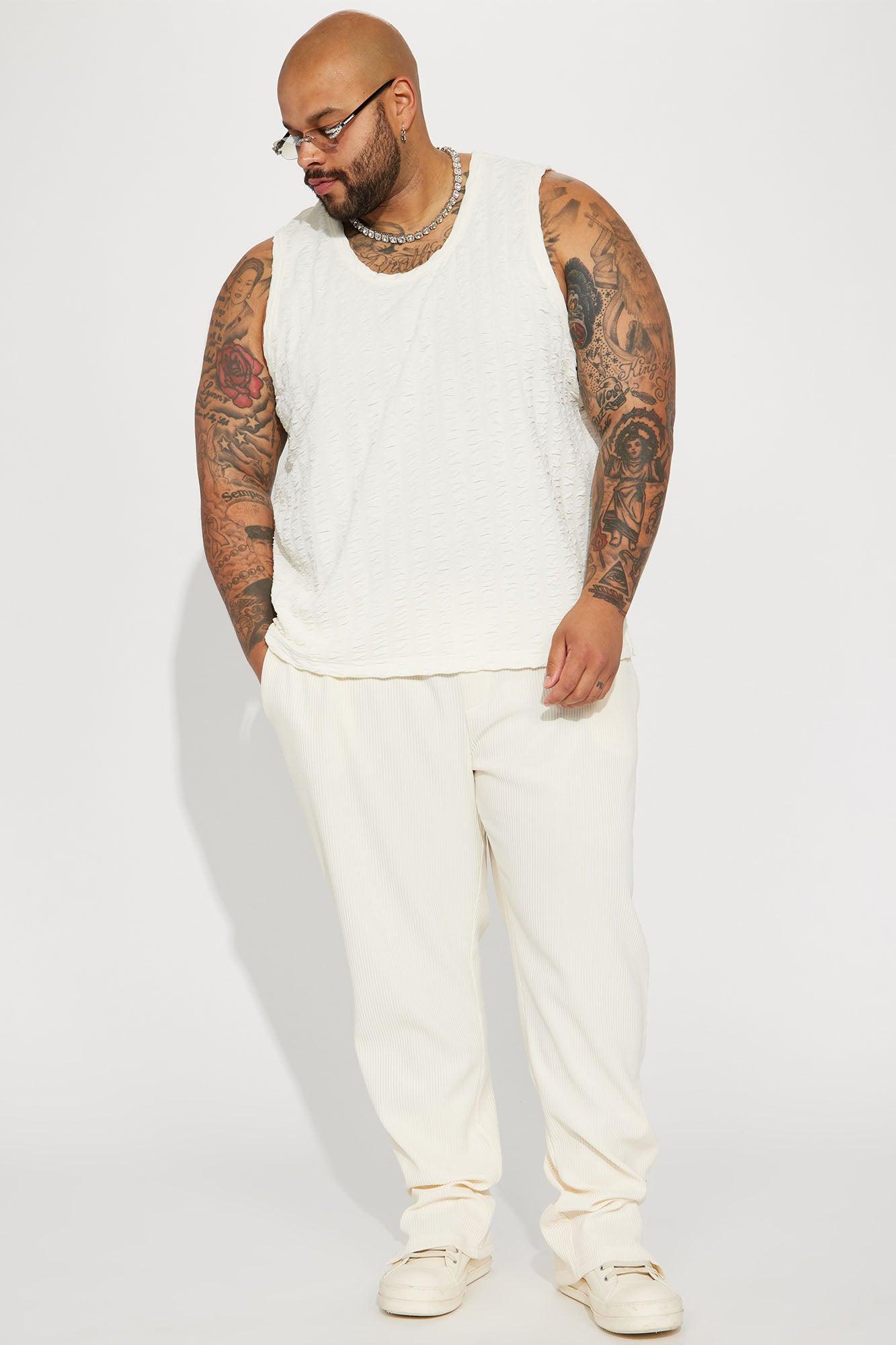 Show Up Slim Slit Pants - Off White Product Image