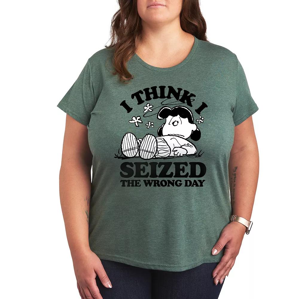 Plus Peanuts Lucy Seized The Wrong Day Graphic Tee, Women's,  Product Image