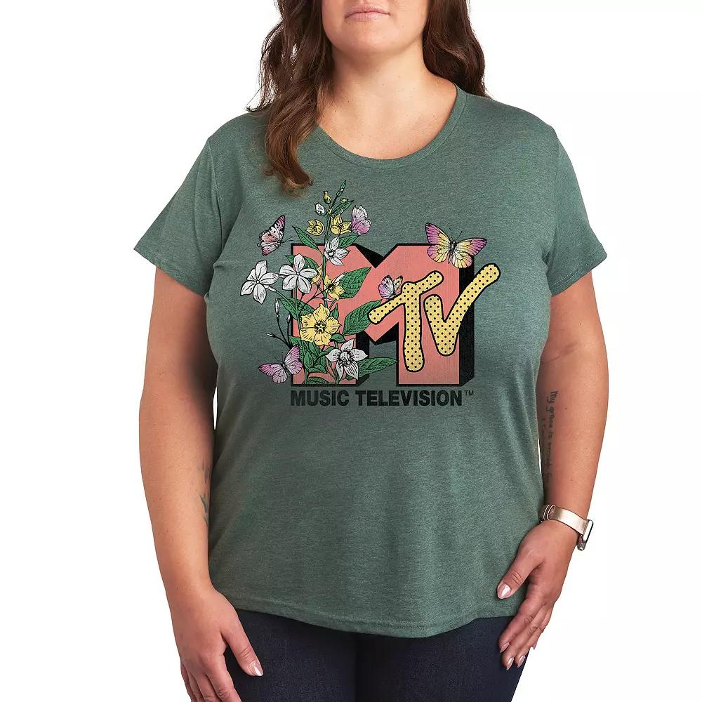 Plus MTV Botanical Art Graphic Tee, Women's,  Product Image