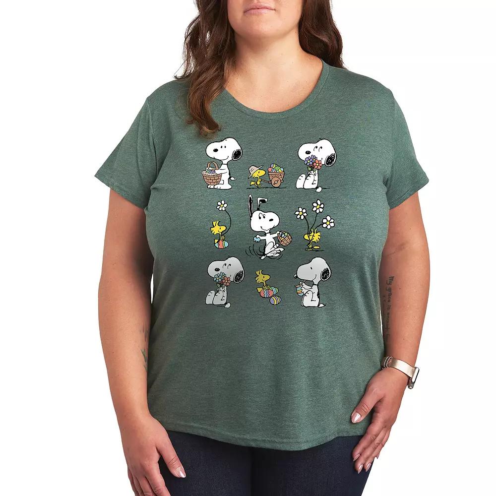 Plus Simple Line Drawn Flowers Graphic Tee, Women's,  Product Image