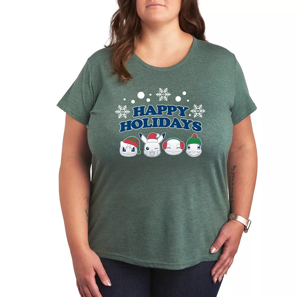 Plus Pokemon Happy Holidays Graphic Tee, Women's,  Product Image