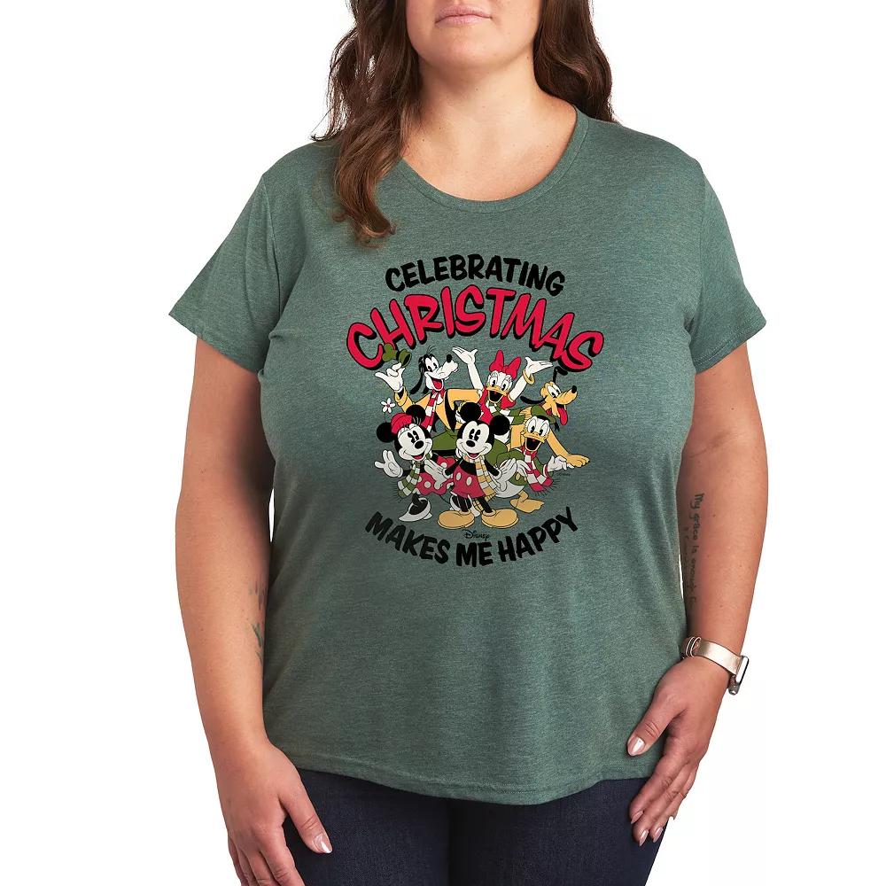 Disney's Mickey Mouse & Friends Plus Celebrating Christmas Graphic Tee, Women's,  Product Image