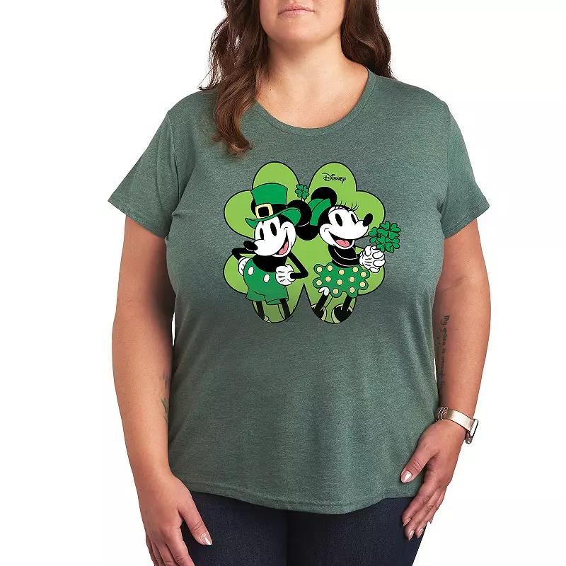 Disney's Mickey & Minnie Mouse Plus Shamrock Graphic Tee, Women's,  Product Image