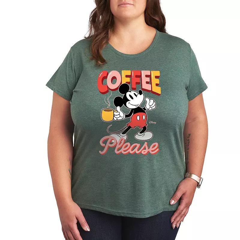 Disney's Mickey Mouse Plus Coffee Please Graphic Tee, Women's,  Product Image