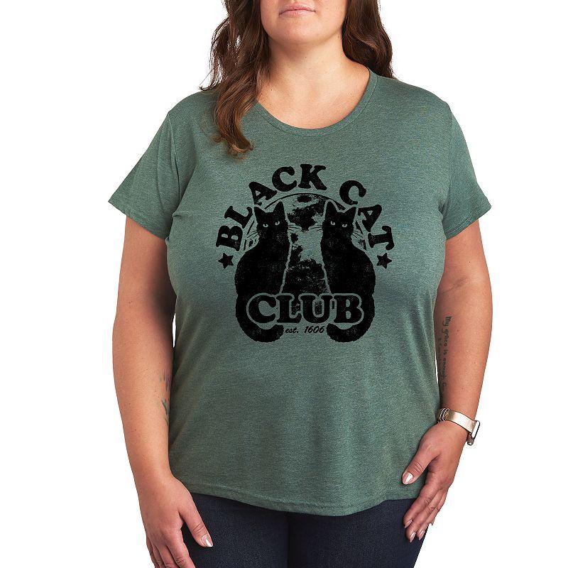 Women's Black Cat Club Halloween Tee, Girl's,  Product Image