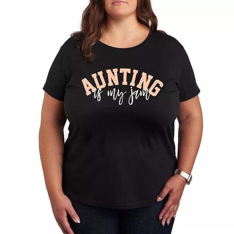Plus Aunting Is My Jam Graphic Tee, Women's,  Product Image