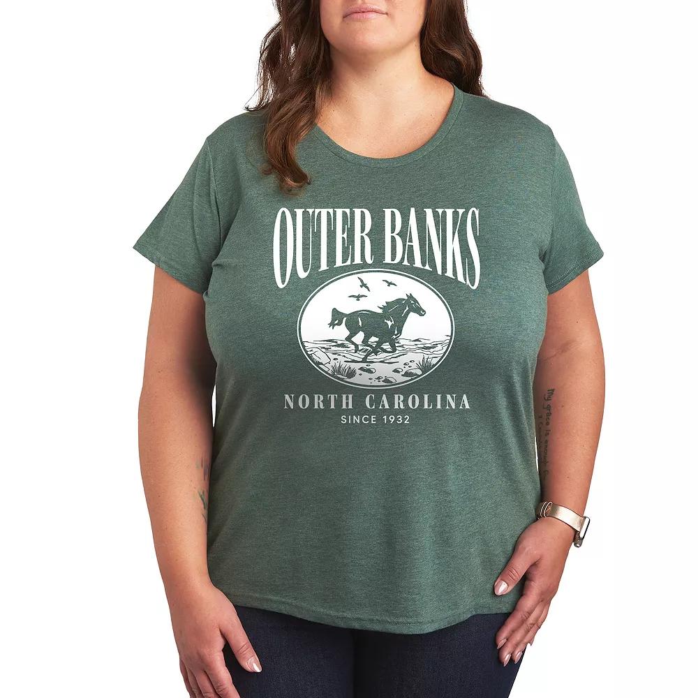 Plus Outer Banks Running Horse Graphic Tee, Women's,  Product Image