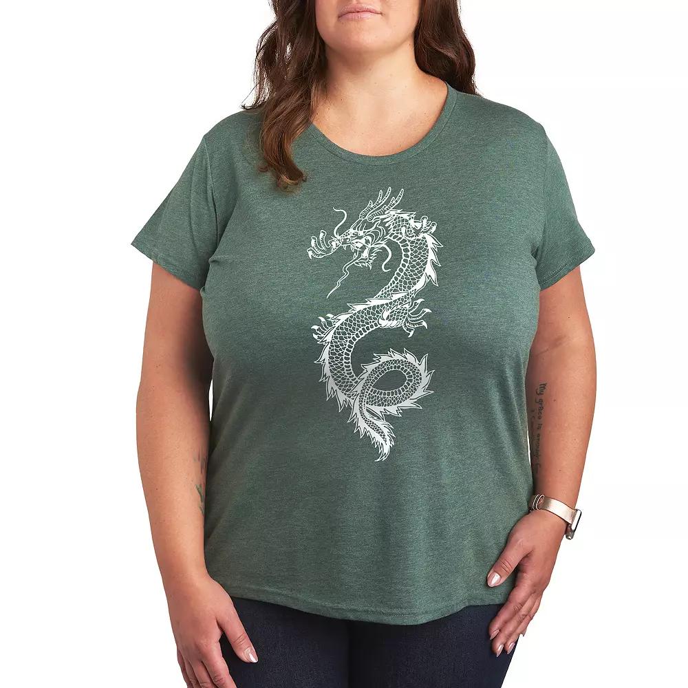 Plus Chinese Dragon Graphic Tee, Women's,  Product Image