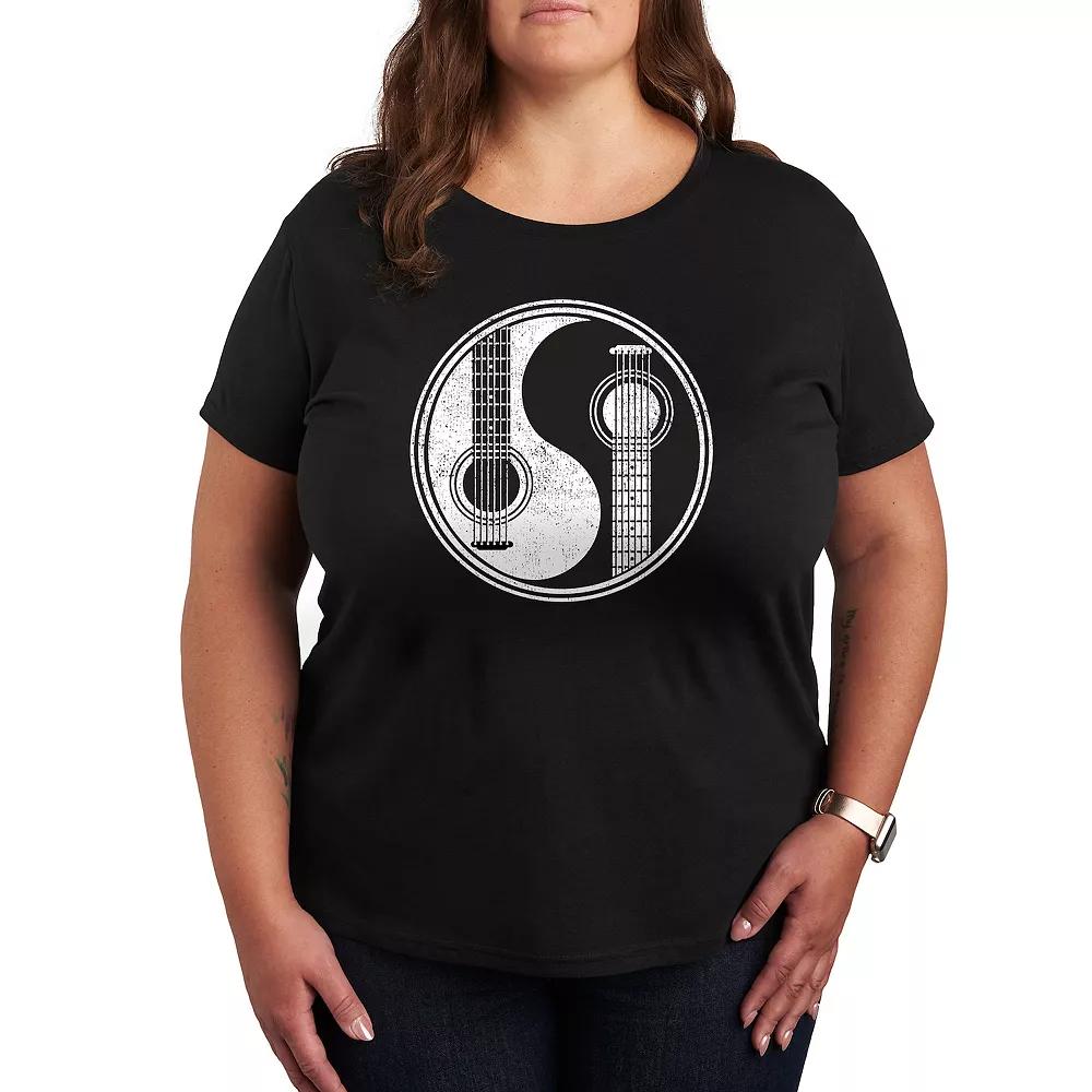 Plus Yin Yang Guitar Graphic Tee, Women's,  Product Image