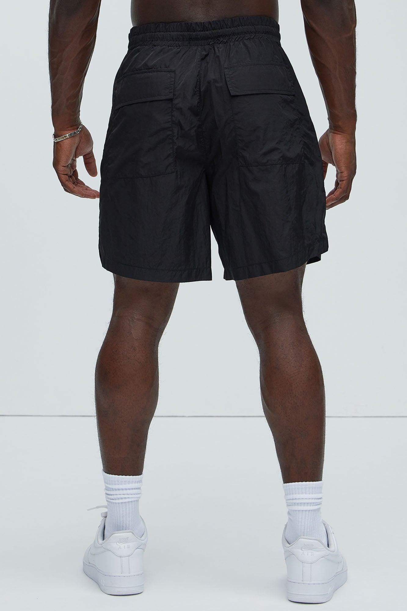 Miles Zip Up Lounge Shorts - Black Product Image