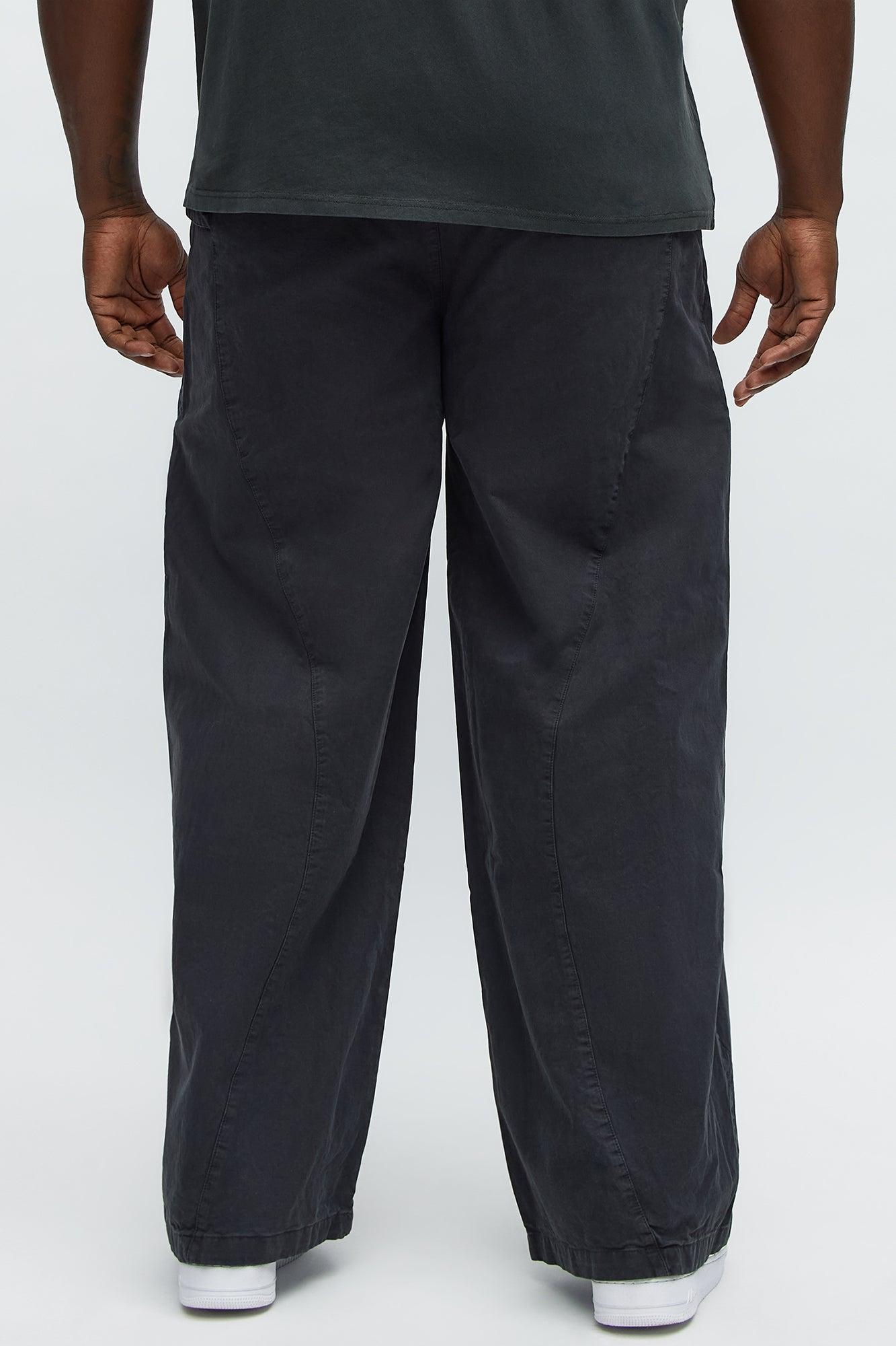 Baggy Never Lacking Utility Pants - Black Wash Male Product Image