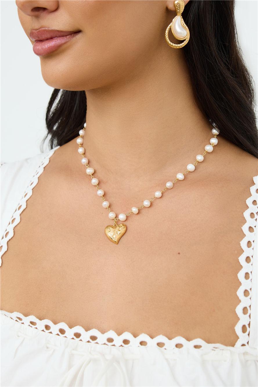 Zora Pearl Necklace Gold Product Image