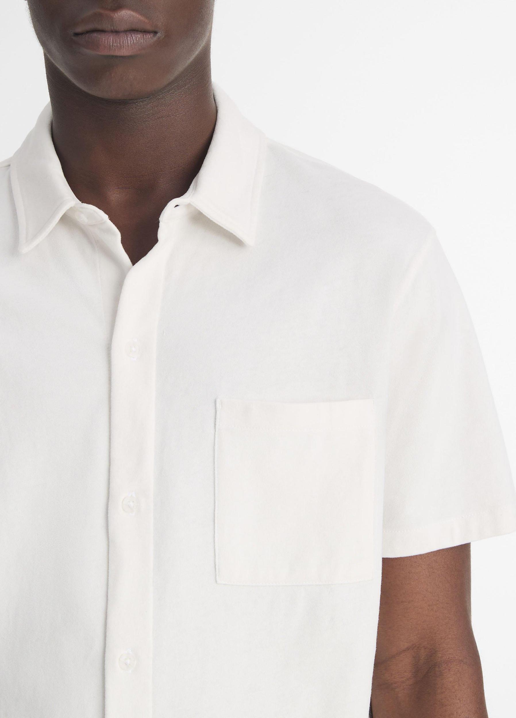 Mens Cotton Button-Front Shirt Product Image