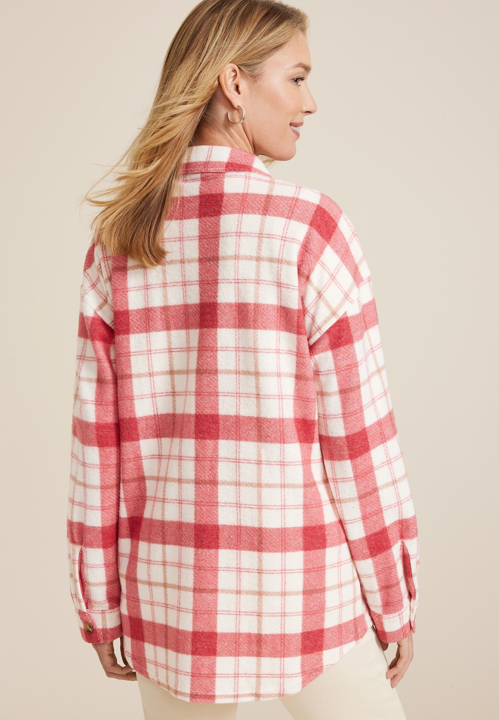 Vintage Plaid Fleece Shacket Product Image