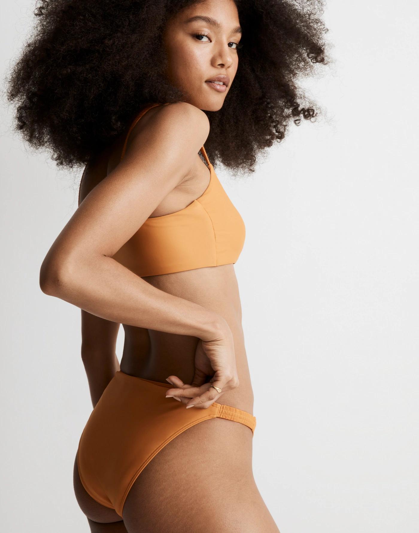 Mid-Rise Scrunchy Bikini Bottoms Product Image