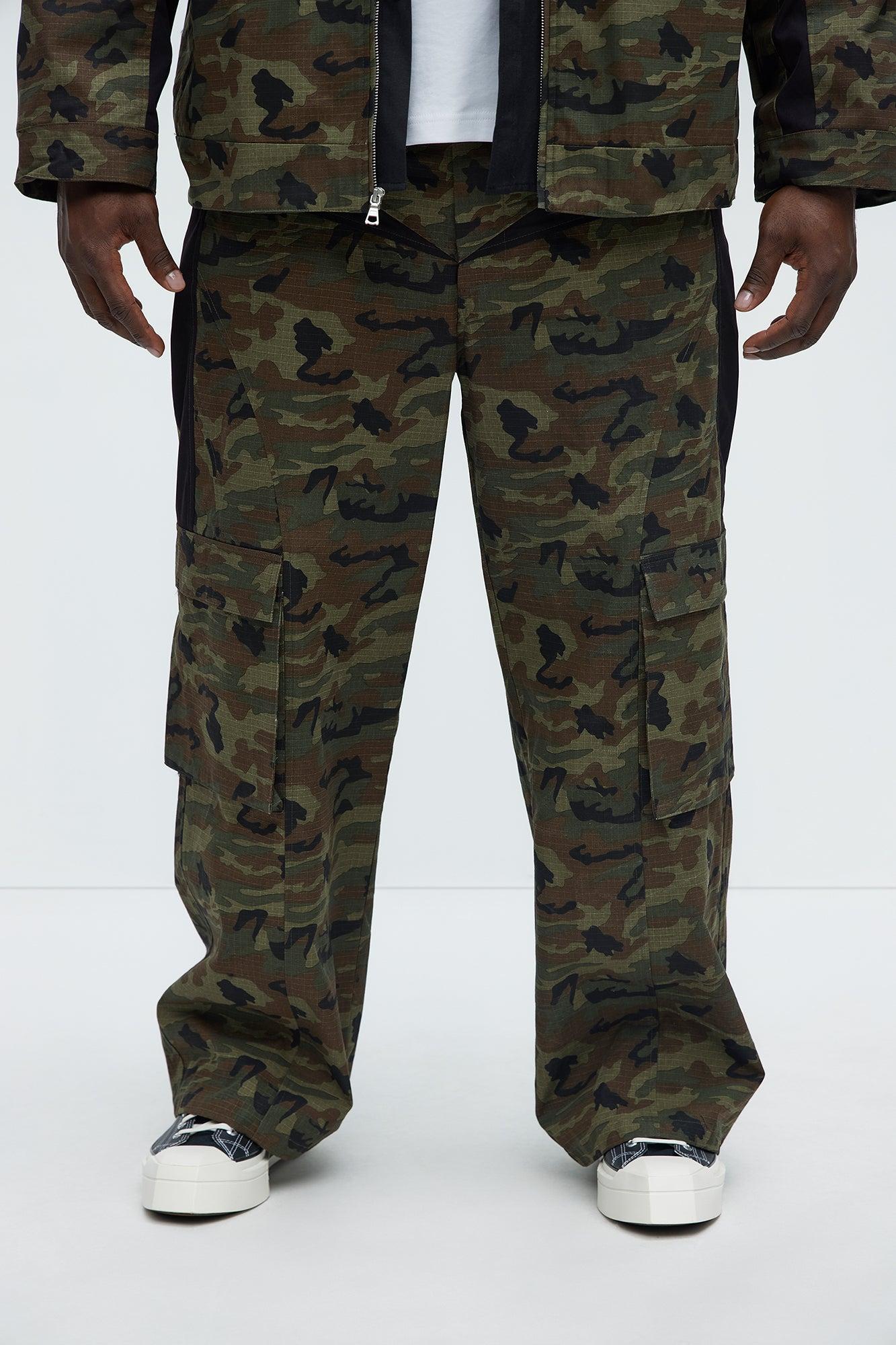 Ripstop Contrast Camo Cargo Pants - Camouflage Product Image