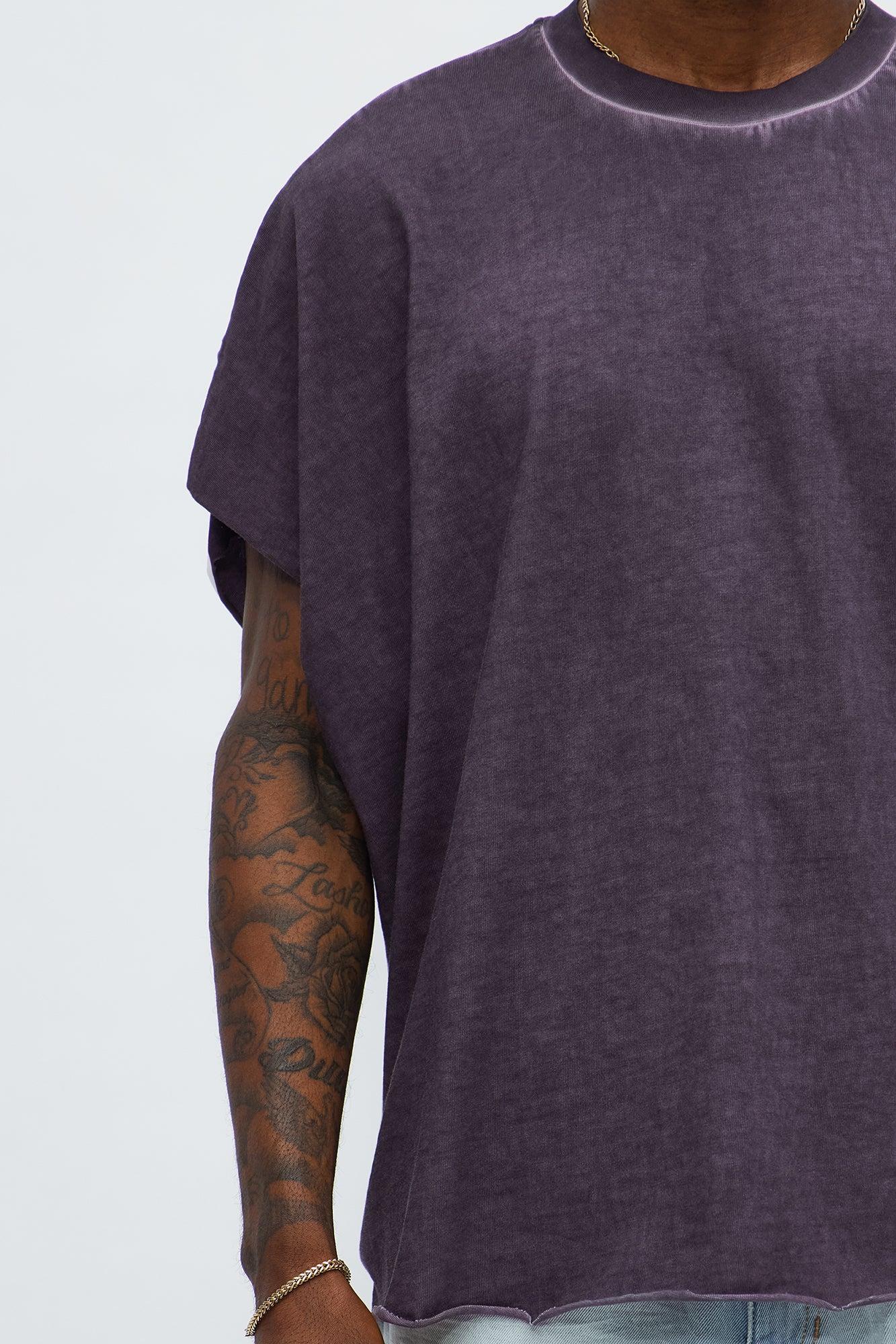 Oversized Float Heavy Jersey Muscle Tee - Purple Male Product Image