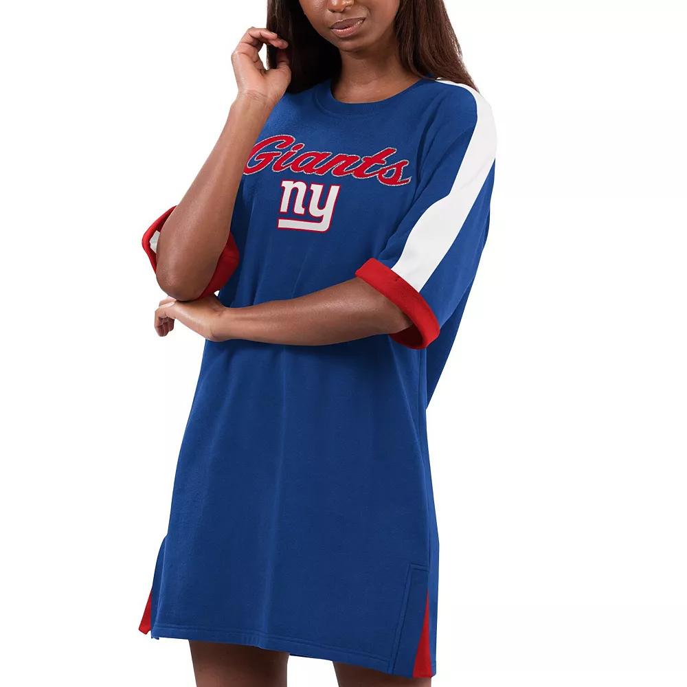 Women's G-III 4Her by Carl Banks Royal New York Giants Flag Sneaker Dress,  Product Image