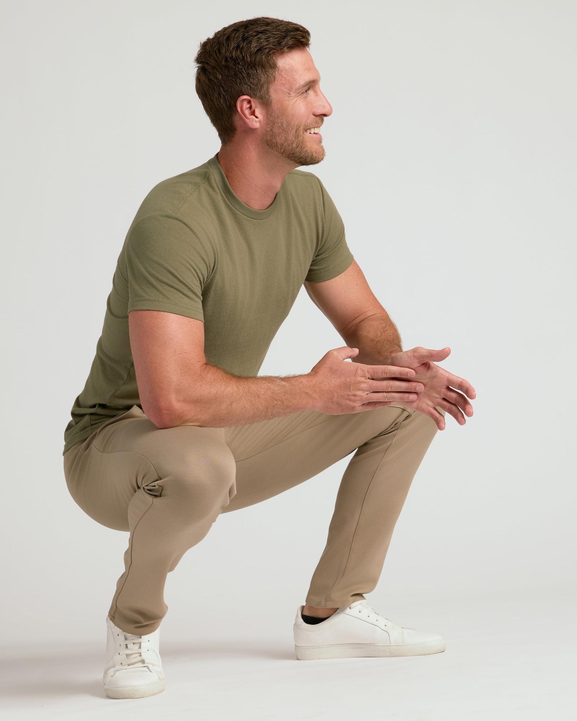 Khaki Slim Comfort Knit Chino Pant Product Image