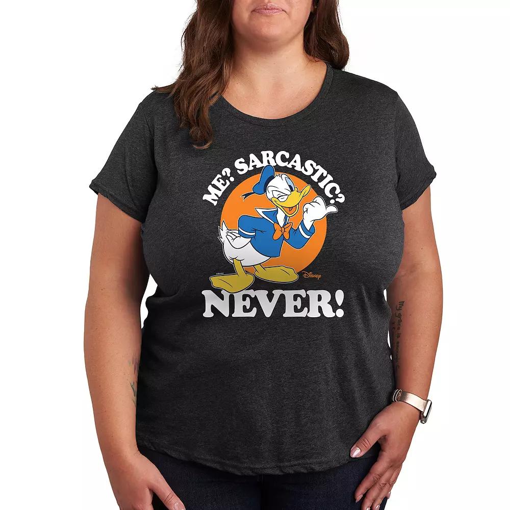 Disney's Donald Duck Me Plus Sarcastic Never Graphic Tee, Women's,  Product Image