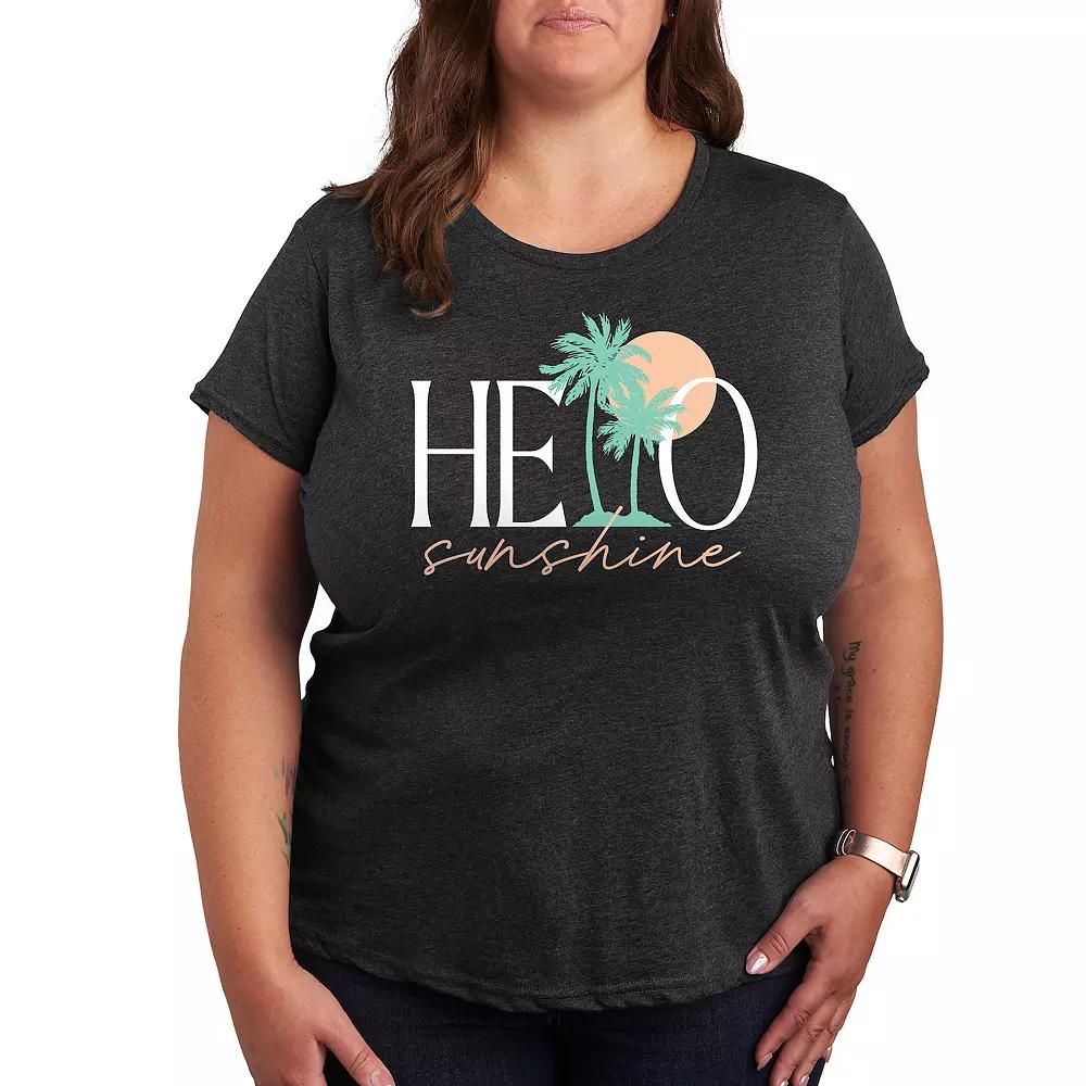 Plus Hello Sunshine Palms Graphic Tee, Women's,  Product Image
