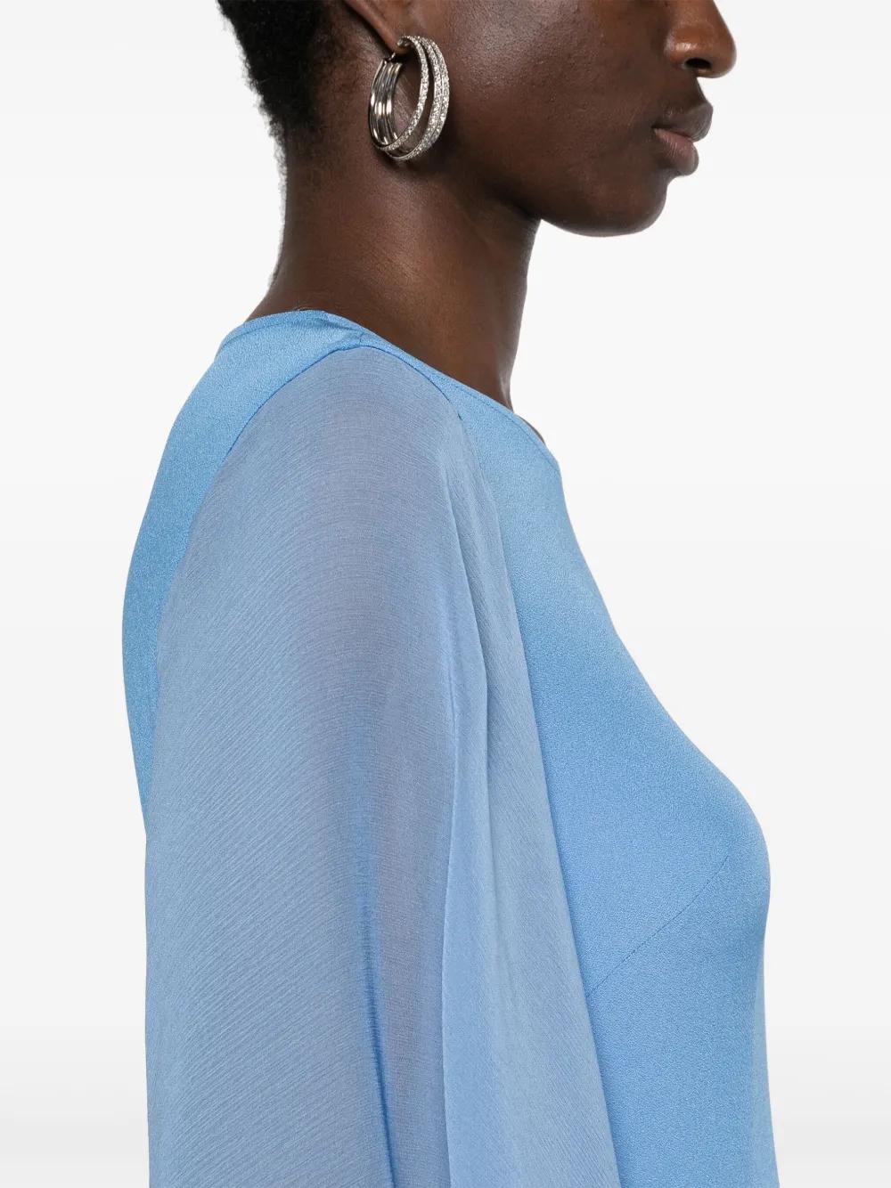 Adriatica sheer-sleeve gown  Product Image